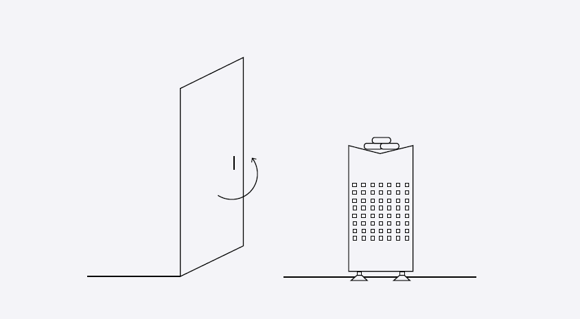 Heater and door rule in the sauna